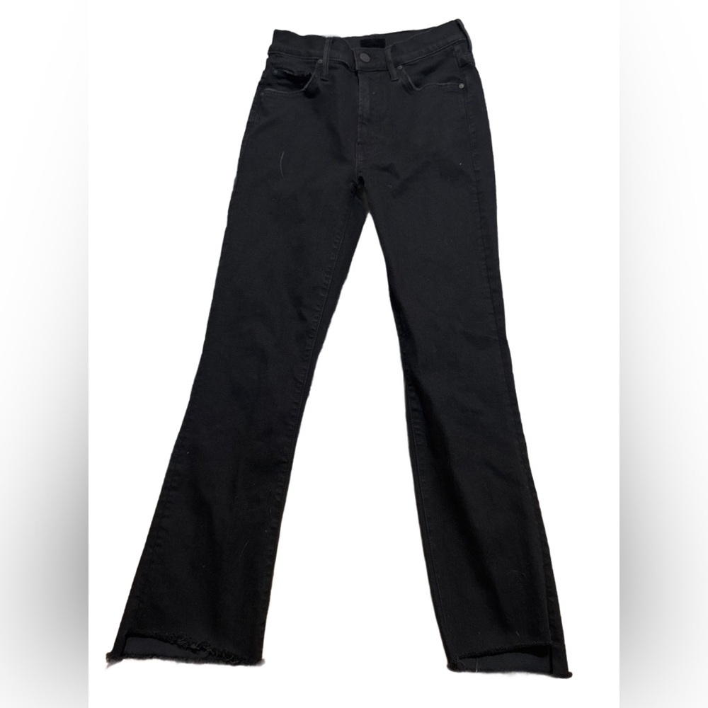 Mother the Insider Crop Step Fray 24 Black New